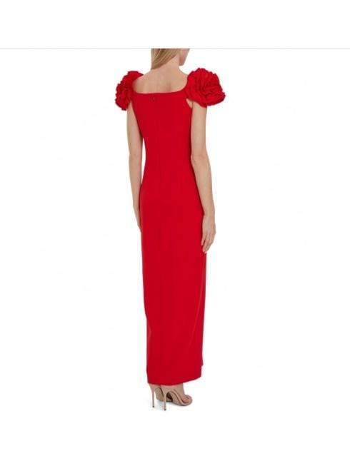 Gina Bacconi Dresses 8 Gina Bacconi Ivalo Crepe Maxi Dress Fire Red STT2593 izzi-of-baslow