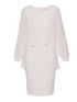 Gina Bacconi Dresses Gina Bacconi Anushka Chiffon Cape Dress Pale Pink SSS1162 izzi-of-baslow