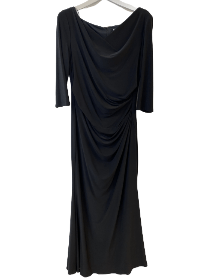 Gina Bacconi Dresses Gina Bacconi Black Wrap Dress SRR3113 izzi-of-baslow