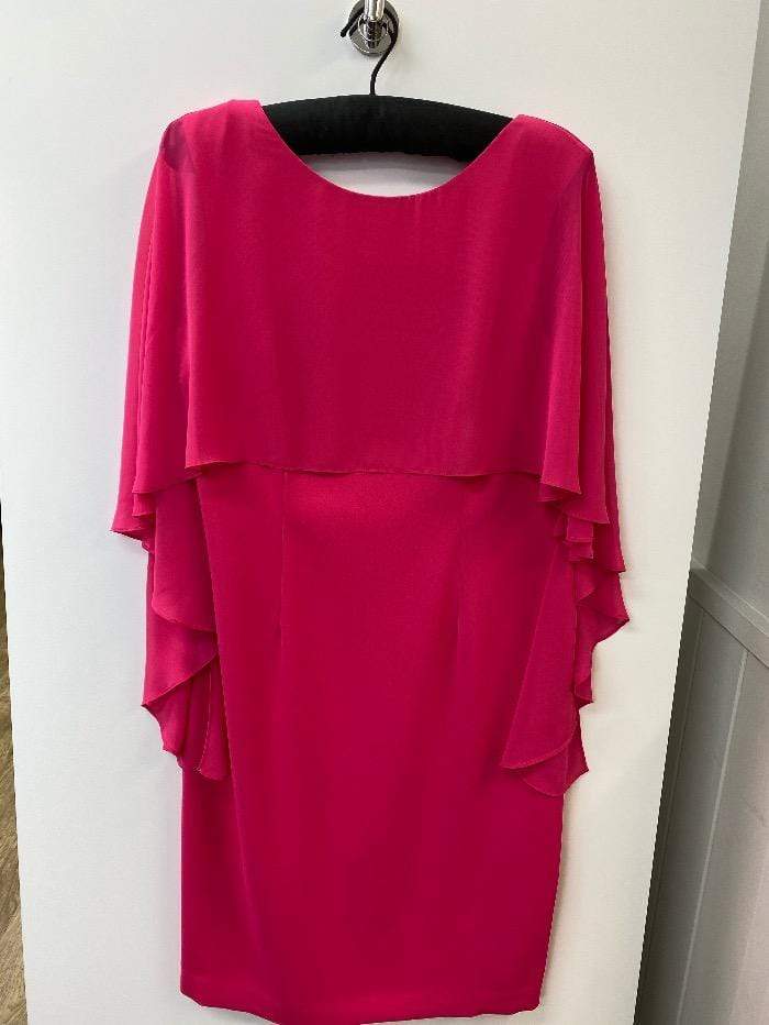 Gina Bacconi Dresses Gina Bacconi Dress With Chiffon Cape Pink SSS1084FUR izzi-of-baslow