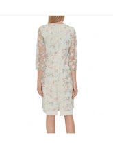 Gina Bacconi Dresses Gina Bacconi Haila Crepe and Embroidery Dress Turquoise and Pink STT2626 izzi-of-baslow