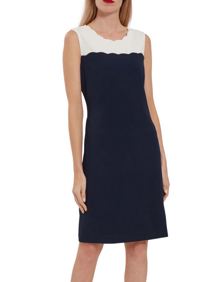 Gina Bacconi Dresses Gina Bacconi Olivina Scallop Yoke Dress SBZ5643 izzi-of-baslow