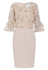 Gina Bacconi Dresses Gina Bacconi Soft Blush Nola Embroidered Dress SBZ5568 ANR izzi-of-baslow