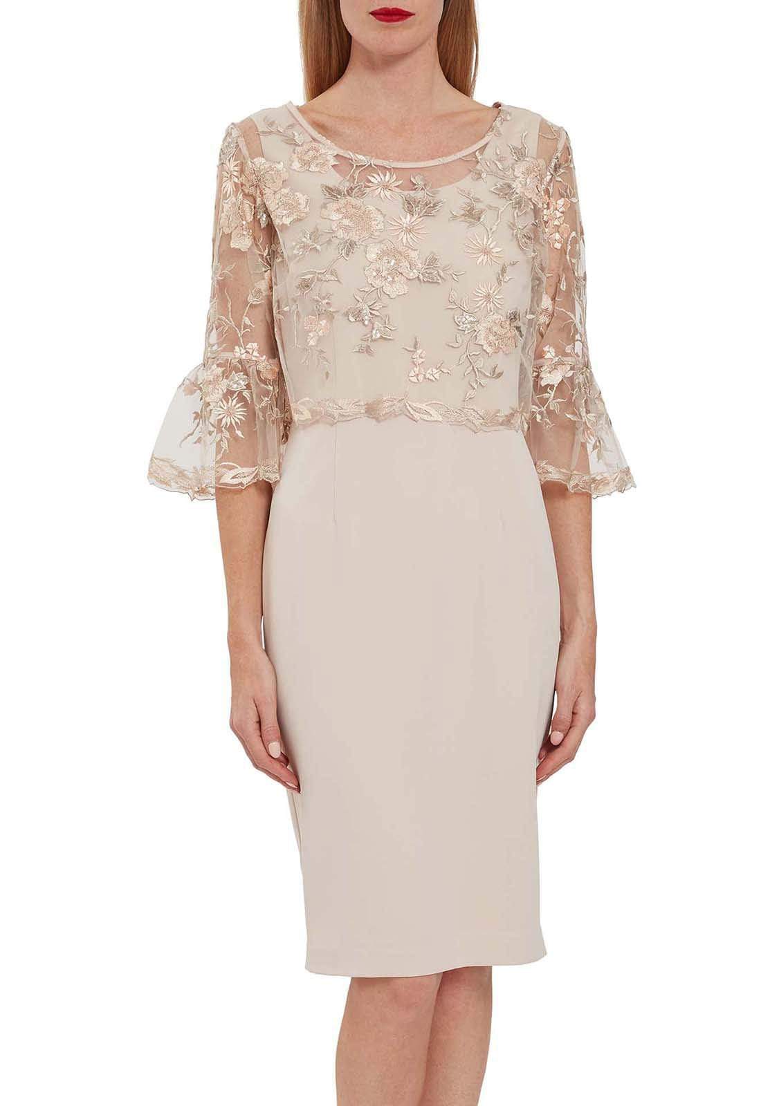 Gina Bacconi Dresses Gina Bacconi Soft Blush Nola Embroidered Dress SBZ5568 ANR izzi-of-baslow