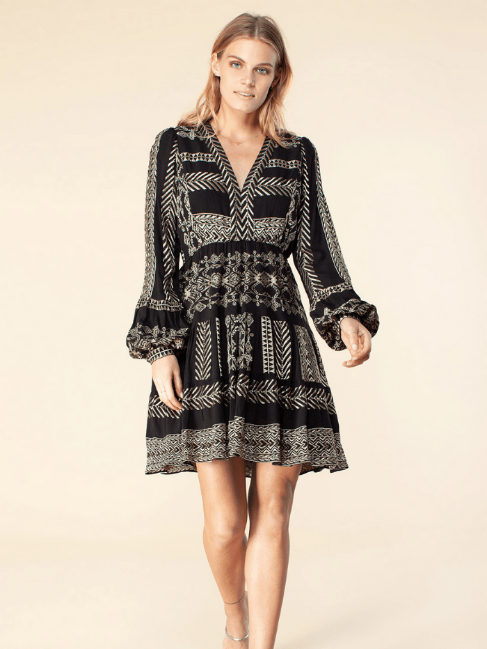 Hale Bob Dresses Hale Bob Black Lucia Dress 16VY6090 izzi-of-baslow