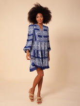 Hale Bob Dresses Hale Bob Indigo Printed Boho Dress 26TA6303 izzi-of-baslow