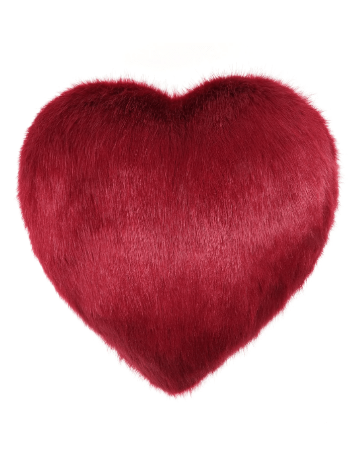 Helen Moore Accessories Helen Moore Red Faux Fur Heart Shaped Blossom Cloud Cushion izzi-of-baslow