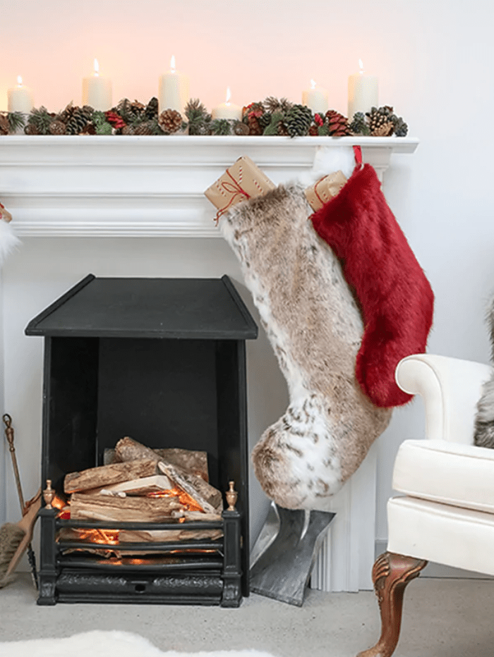 Helen Moore Accessories One Size Helen Moore Large Lynx Faux Fur Christmas Stocking izzi-of-baslow