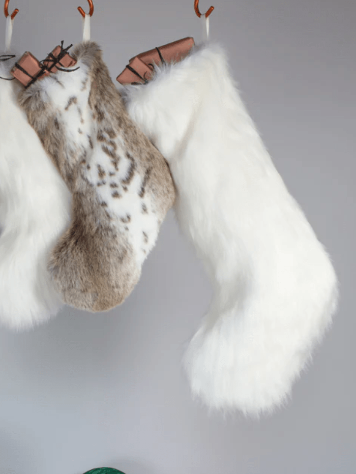 Helen Moore Accessories One Size Helen Moore Large Whisper White Faux Fur Christmas Stocking izzi-of-baslow
