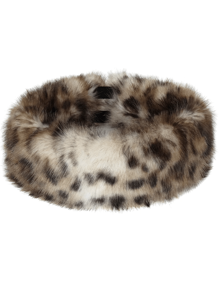 Helen Moore Accessories One Size Helen Moore Ocelot Animal Print Faux Fur Huff Headband izzi-of-baslow