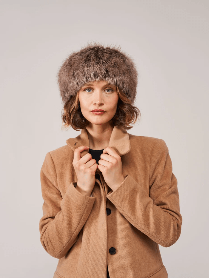Helen Moore Accessories One Size Helen Moore Truffle Faux Fur Huff Headband izzi-of-baslow