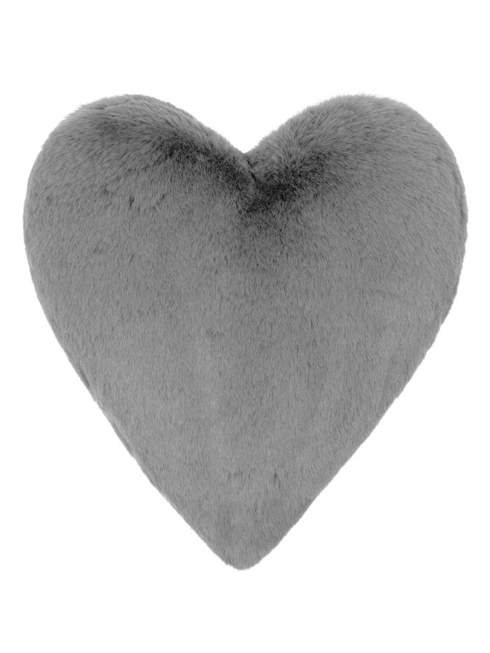 Faux fur 2025 heart pillow