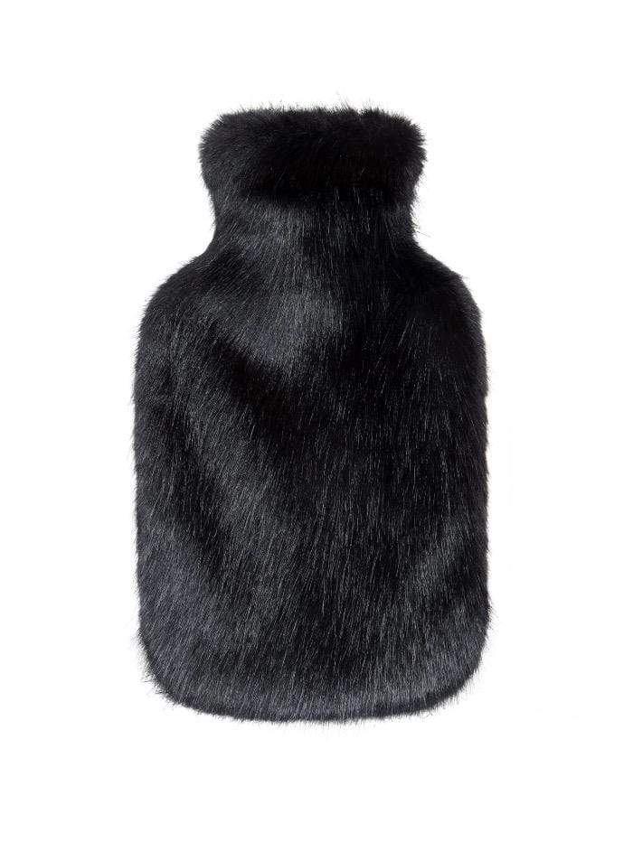 Helen Moore Helen Moore Faux Fur Hot Water Bottle Jet izzi-of-baslow