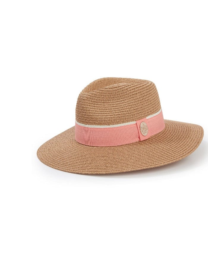 Hicks and Brown Accessories Hicks And Brown Hemley Fedora Coral HBHECO izzi-of-baslow