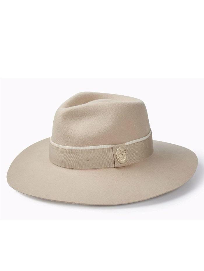Hicks and Brown Accessories Hicks And Brown Oxley Fedora Pebble HBOXPE izzi-of-baslow