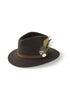 Hicks and Brown Accessories Hicks And Brown Suffolk Fedora Dark Brown HBSF2BR izzi-of-baslow