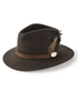 Hicks and Brown Accessories Hicks & Brown Suffolk Fedora Dark Brown Classic Feather HBSF3BR izzi-of-baslow