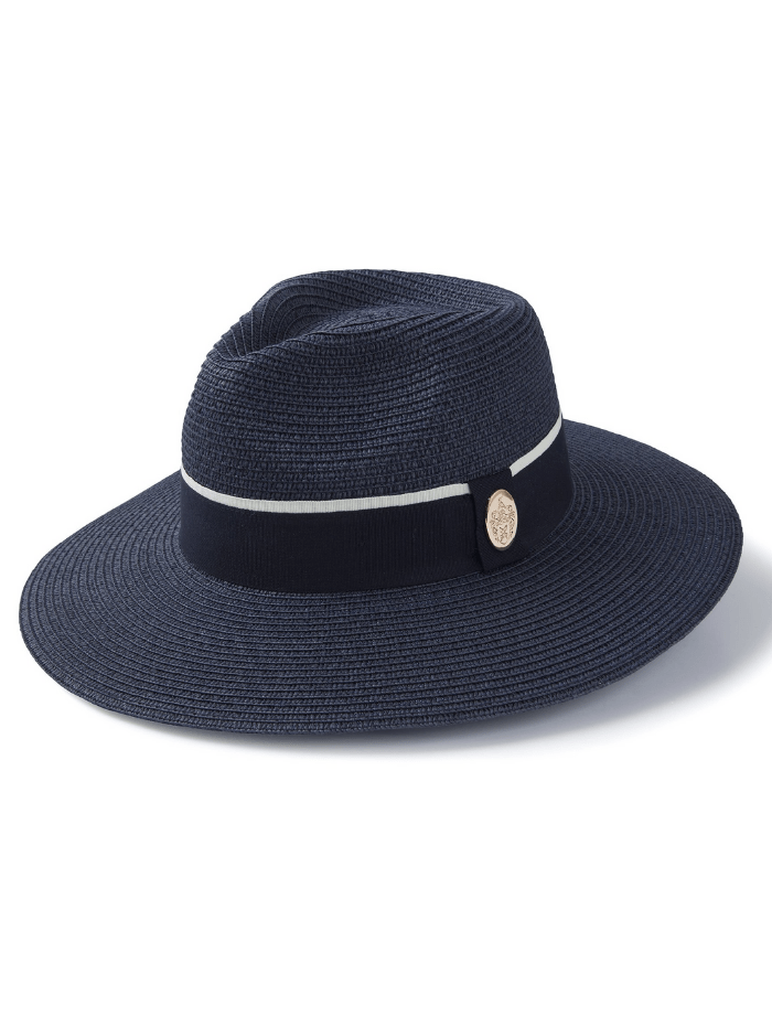 Hicks and Brown Accessories S Hicks And Brown Hemley Fedora Navy HBHENA izzi-of-baslow