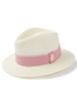 Hicks and Brown Accessories S Hicks And Brown Orford Cream Fedora Dusky Pink HBORDP izzi-of-baslow