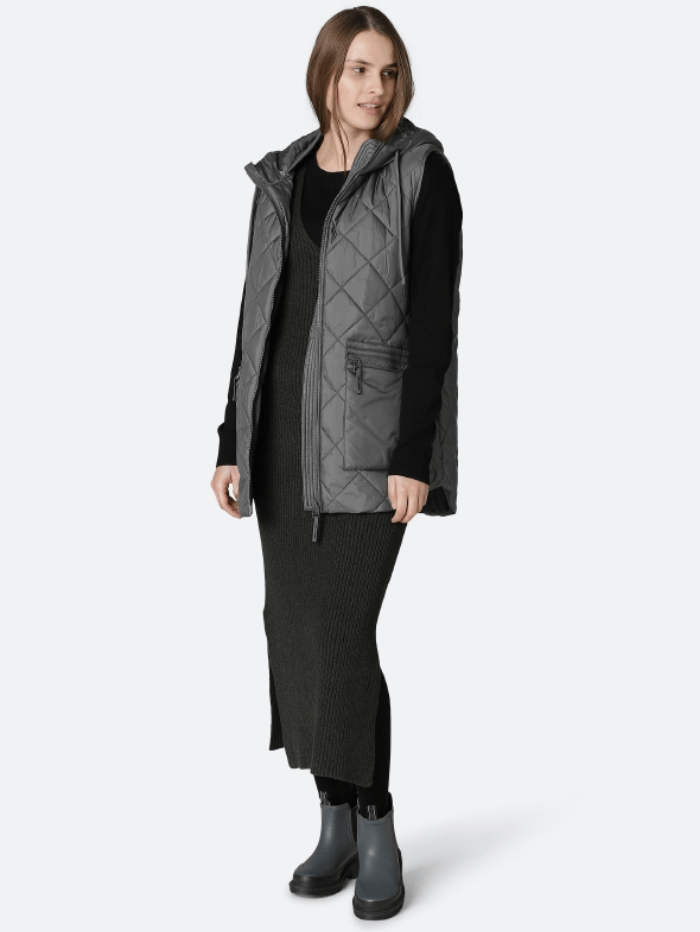 Ilse Jacobsen Coats and Jackets Ilse Jacobsen Dark Grey Padded Gilet 10 AERIAL04 033 izzi-of-baslow