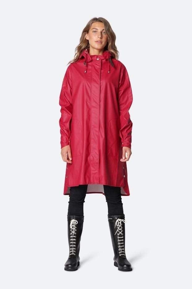 Ilse Jacobsen Coats and Jackets Ilse Jacobsen Deep Red Raincoat RAIN71 303 izzi-of-baslow