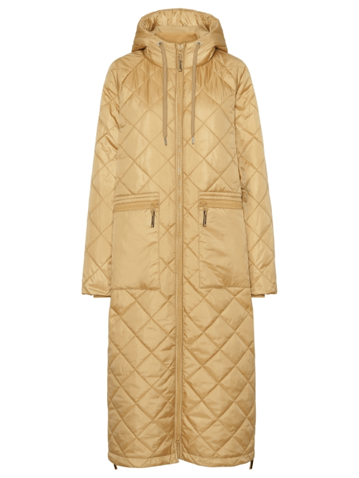 Ilse Jacobsen Coats and Jackets Ilse Jacobsen Light Brown Padded Long Coat 10 AERIAL01 237 izzi-of-baslow