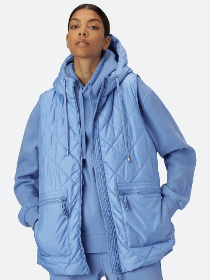 Ilse Jacobsen Coats and Jackets Ilse Jacobsen Light Regatta Blue Padded Gilet AERIAL04 656 izzi-of-baslow