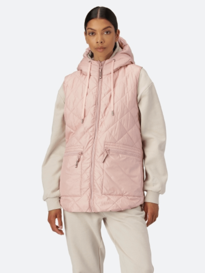 Ilse Jacobsen Coats and Jackets Ilse Jacobsen Pale Pink Padded Gilet AERIAL04 301 izzi-of-baslow