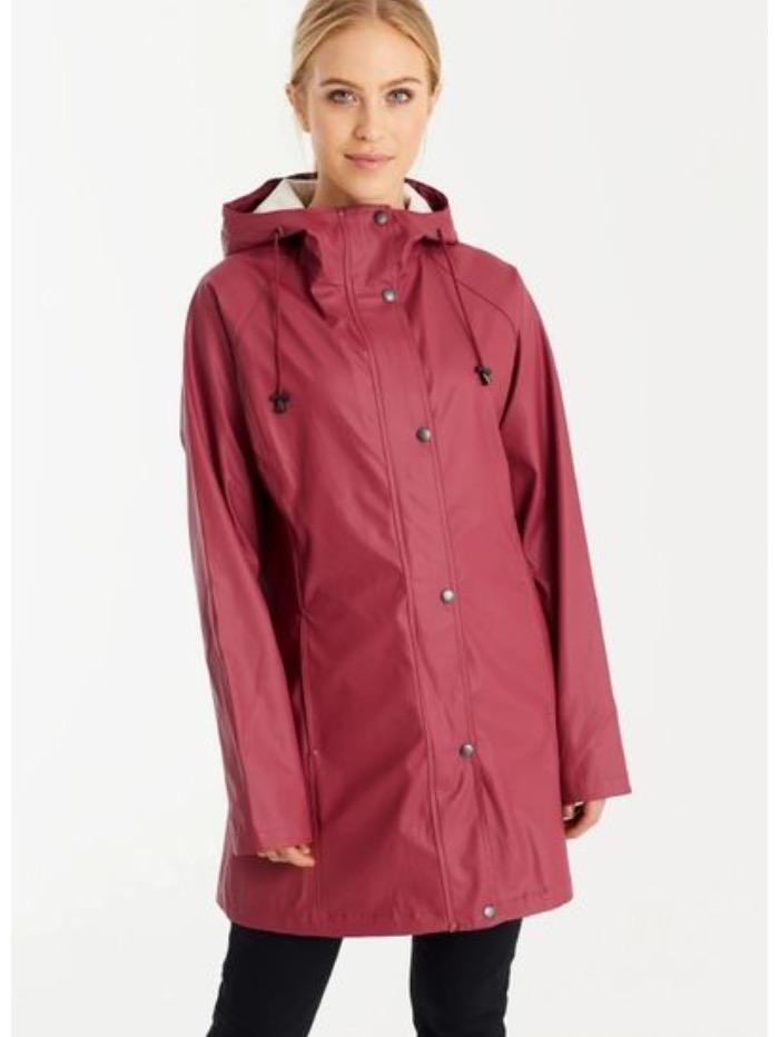 Ilse Jacobsen Coats and Jackets Ilse Jacobsen Rain87 Raincoat Maroon izzi-of-baslow