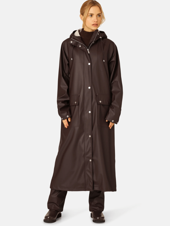 Ilse Jacobsen Coats and Jackets Ilse Jacobsen Raincoat Ganache Rain196L 233 izzi-of-baslow