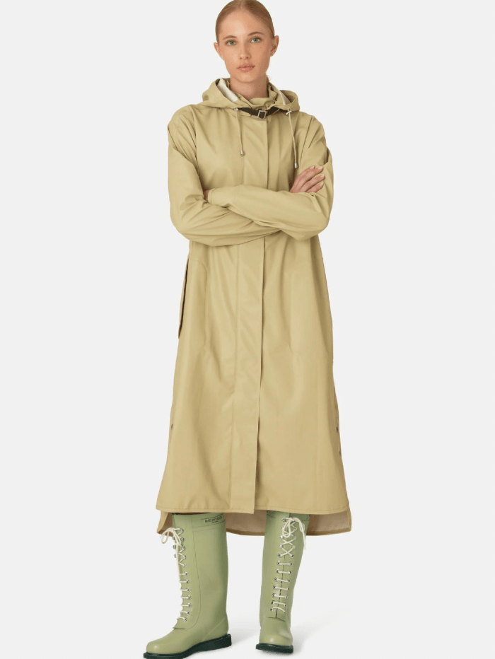 Ilse Jacobsen Coats and Jackets Ilse Jacobsen Raincoat Olive Grass RAIN71L 459 izzi-of-baslow