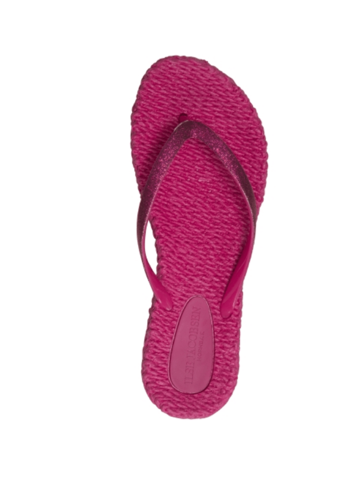 Ilse Jacobsen Shoes Ilse Jacobsen Flip Flops With Glitter Cheerful 01 Warm Pink izzi-of-baslow