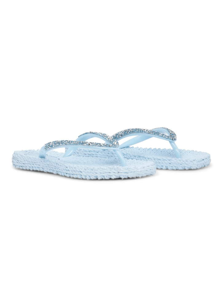 Ilse Jacobsen Shoes Ilse Jacobsen Flip Flops With Jewels Bluebell CHEERFUL03G 658 izzi-of-baslow