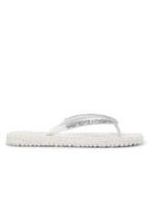 Ilse Jacobsen Shoes Ilse Jacobsen Flip Flops With Jewels Creme CHEERFUL03G 12 izzi-of-baslow