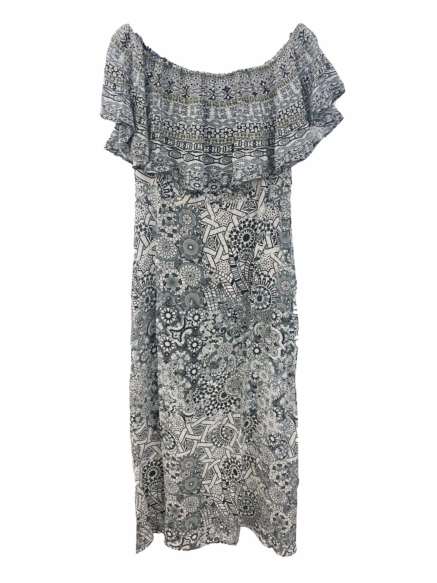 Inoa Dresses Inoa Casablanca Frill Neck Silk Maxi Dress izzi-of-baslow