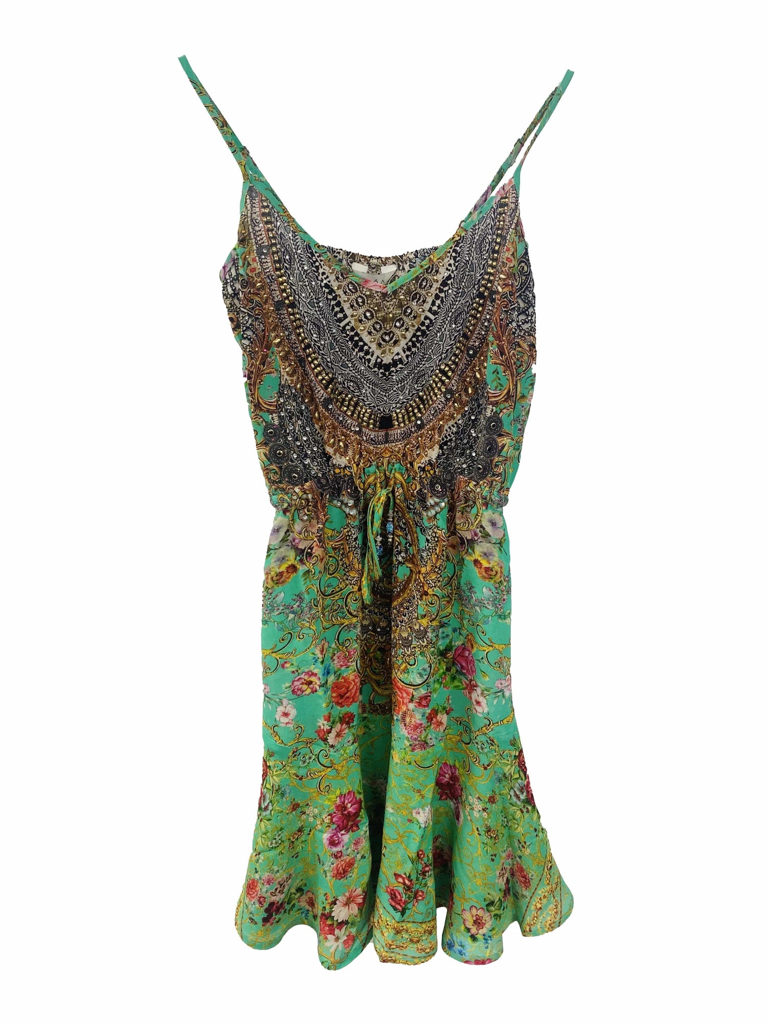 Inoa Dresses Inoa Chartreuse Strappy Silk Flirt Dress izzi-of-baslow