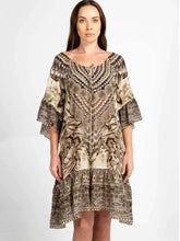 Inoa Dresses Inoa Makucha Panthera Silk Gypsy BOHO DRESS With Crystals izzi-of-baslow