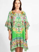 Inoa Dresses Inoa Versailles Gardenia Green Silk Gypsy BOHO DRESS With Crystals izzi-of-baslow