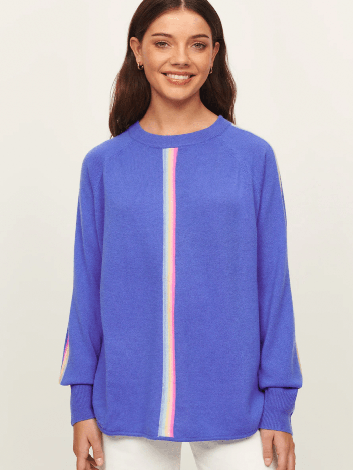 &amp; Isla Knitwear &amp; Isla Cashmere Josie Blue Jumper SS23-040 izzi-of-baslow