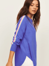 & Isla Knitwear & Isla Cashmere Josie Blue Jumper SS23-040 izzi-of-baslow