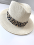 Izzi Hats Accessories Izzi Accessories Fedora Cream Animal Print  Hat SH374 NP izzi-of-baslow