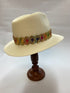 Izzi Hats Accessories Izzi Accessories Fedora Cream Hat With Multi Coloured Gold Braid SH374 izzi-of-baslow