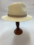 Izzi Hats Accessories Izzi Accessories Fedora Cream Hat With Pink Sparkle Trim izzi-of-baslow