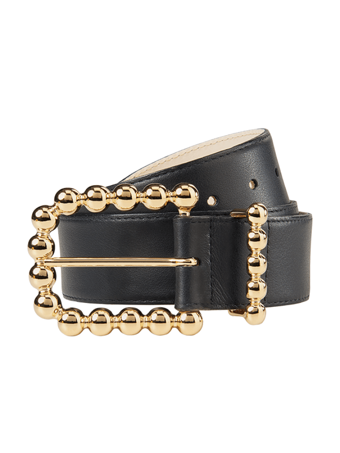 Izzi of Baslow 34 Riani Leather Belt With Gold Beads  339040-9551 izzi-of-baslow