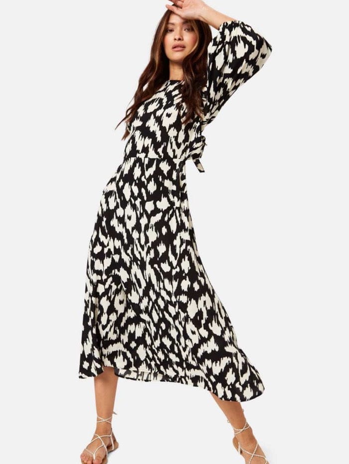 Izzi of Baslow Dresses Traffic People ITJ11534 Jungle Wrap Maxi Dress Black 001 izzi-of-baslow