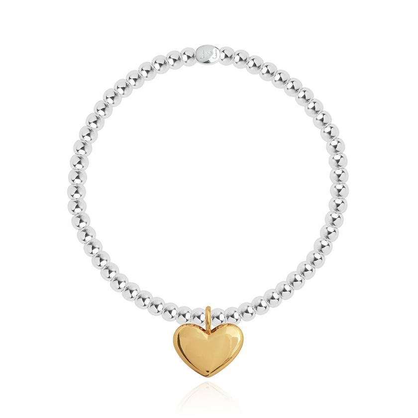 Joma Jewellery Jewellery Joma Bracelet 3519 Silver and Gold Plated Brass Heart izzi-of-baslow
