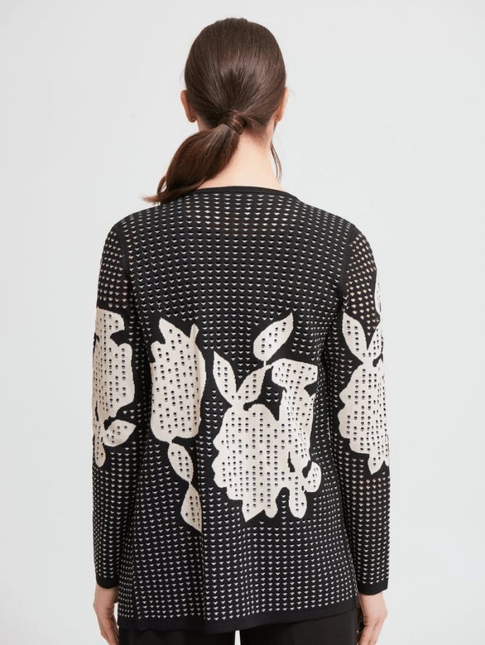 Joseph Ribkoff Coats and Jackets Joseph Ribkoff Black Patterned Jacket 213940 275 izzi-of-baslow
