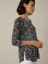 Joseph Ribkoff Coats and Jackets Joseph Ribkoff Blacl & White Abstract Print Top 221312 110 izzi-of-baslow