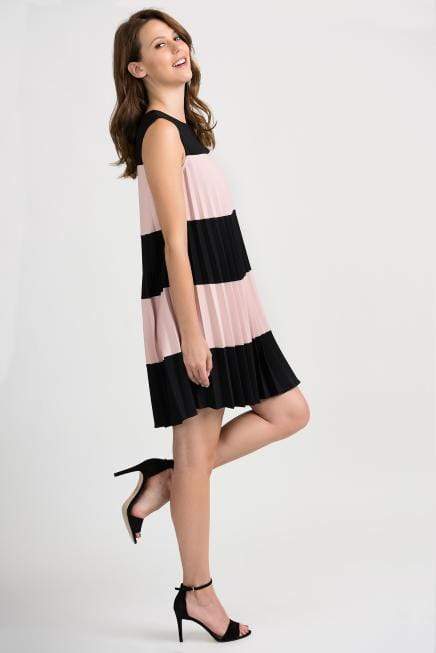 Joseph Ribkoff Coats and Jackets Joseph Ribkoff Pink and Black Stripe Dress 201402 izzi-of-baslow
