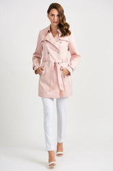 Joseph Ribkoff Coats and Jackets Joseph Ribkoff Pink Trench Coat Mac 201297 3617 izzi-of-baslow